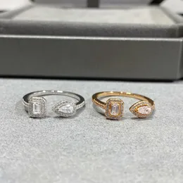925 Sterling silver rings for women wedding ring 18k rose gold openning ring design 2