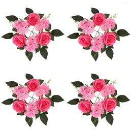 Decorative Flowers Ring Rose Rings Floral Flower Wreaths Wreath Garland Centerpieces Peony Wedding Table False Decorations Tree Holder