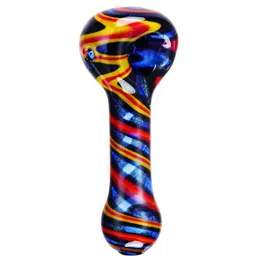 Colorful Universe Starrys Wig Wag Style Pipes Pyrex Thick Glass Dry Herb Tobacco Spoon Bowl Filter Oil Rigs Handpipes Portable Bong Smoking Cigarette Holder Tube DHL