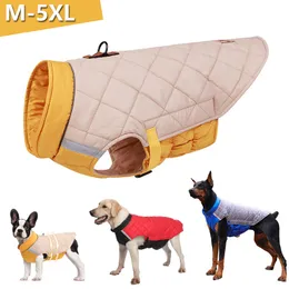 Hundebekleidung Winterkleidung Wasserdichte Weste Jacke für kleine große Hunde Warmer Haustiermantel Gepolsterte französische Bulldoggen-Outfits 230211