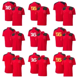 2023/2024 Moda Uomo Polo per F1 Formula Uno l'ultimo prodotto Rosso Abbigliamento della squadra Tuta da gara Abbigliamento con risvolto T-shirt da lavoro a maniche corte Personalizzata 1i4x