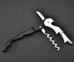 NOWOŚĆ 200PCS Black Bottle Otwieracz morski korkociągowy nóż Pulltap podwójny zawias korkociągowy metalowy otwieracz kuchenny narzędzie narzędzie T500478445407