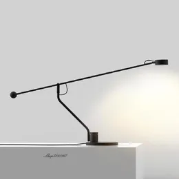 테이블 램프 북유럽 검은 램프 디자이너 균형 조명 연구 옆 거실 침실을위한 창의적인 책상 읽기