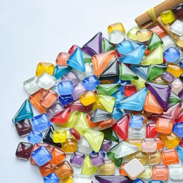 Strumenti artigianali 500g Frammento di vetro Piastrella a mosaico Forma irregolare Materiali per la fabbricazione Piastrelle a scaglie fai-da-te Multi colore Opzionale 230211