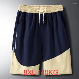 Shorts masculinos homens esportes de verão esportes de retalhos de retalhos de retalhos de retalhos de elasticidade grande 5xl 6xl 7xl 8xl skateboard 120kg