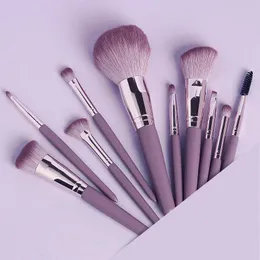 Make-up-Pinsel, violett/blau, 10 Stück/Set, Gesichtspinsel, Beauty-Tool, weich, flauschig, Kosmetik, Foundation, Rouge, Puder, Lidschatten, Pinsel, Make-up, Make-up