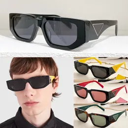 Tasarımcı Symbole Güneş Gözlüğü Üç Boyutsal Üçgen İmza Pr09 Erkek Kadın Goggle Beach Shades Retro Siyah Açısal Dikdörtgen Küçük Çerçeve Üst Kalite