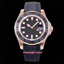 Uhr Super ETA.3135 Herren 40 mm 116655 Kautschukarmband Keramik 18 Karat Roségold 126655 904L Stahluhr Automatik