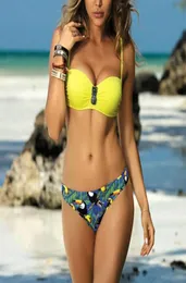 Sexy Brazilian Push Up Bikini Bandeau Bikinis Women Floral Swimsuit Women Swimwear Spaghetti Strap Bathing Suit maillot de bain1677905074