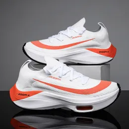 Klänning Skor Unisex Mode Herr Sneakers Snörning Rund Tå Dämpning Löpning för Kvinna Tränare Race Andas Par Tenis Shose 230211