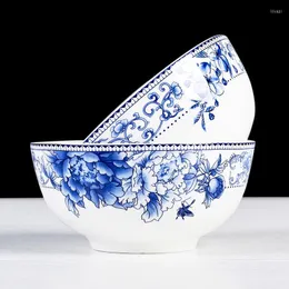 Bowls 5/7/8inch Rice Bowl Jingdezhen Ceramic Bone China Floral Home Tableware Soup Container Ramen Vintage Dinnerware Decor