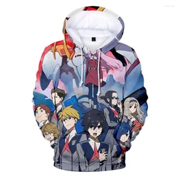 Men's Hoodies Cute Winter Mode Sweatshirt Mannen/Vrouwen 3D Gedrukt Anime Darling In De Franxx Unisex Lange Mouwen Truien Outwear