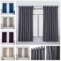 Vorhang Chenille Blackout Vorhänge für Wohnzimmer Schlinge einfarbig hochwertige El Fenster Panels Schlafzimmer Küche kurze Vorhänge