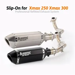 Xmax 250 300 배기 오토바이 250 수정 머플러 300 Series Scooters 2017-2019240U 용 슬립 온