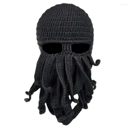 Berets Handmade Octopus Cotton Hat Winter Warm Skull Christmas Gift Party Balaclava