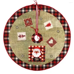 Рождественские украшения 2023 Дерево юбки базовая крышка коврик ярко-красочный декоративный флис Санта-Клаус.