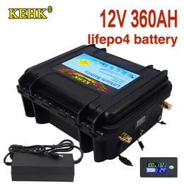 12V Lifepo4 Batterie 360ah wiederaufladbarer Lithium-Eisenphosphat-Akku mit BMS PD für Outdoor-Camping, Wohnmobile und Solarenergie