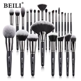 Eye Shadow Beili Brushes 25pcs Makeup Set Set Cosmetic Foundation Kit Teash Tadow Powder Blush Concealer Make Up 230211