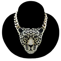 Anhänger Halsketten YDYDBZ Big Leopard Head Halskette Hip Hop Punk Stil Schmuck Party Rave Zubehör Tier Gold Kette GroßhandelAnhänger