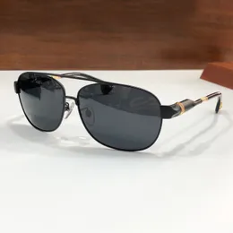 Svart grå metallpilot solglasögon för män solglasögon sunnies nyanser occhiali da sole utomhus uv400 skydd glasögon med låda
