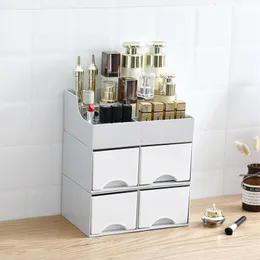 Bagno Organizzazione Cassetto Scatola per cosmetici Dormitorio Cura della pelle Comò da tavolo Scaffale per rossetto in plastica