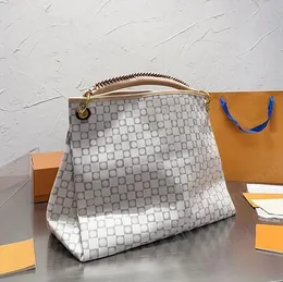 Borsa per la spesa grande Borsa tote casual Borsa grande Capacità Borsa da donna in vera pelle Borsa classica con lettera Manico Fashion Lady Plaid newyorkese Borse a tracolla impermeabili