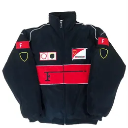 2021 New F1 Racing Suit Jackets Retro Style Style Style European Windbreaker algodão Full Bordado à prova de vento e bomba quente293o