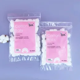 100/200 pc's witte wattenbollete pure katoenen kogel voor katoenen make -up verwijderen desinfectie