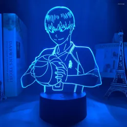 Nattljus 3d anime haikyu ledande ljus tobio kageyama lampa för sovrum dekor nattljus barn barn födelsedagspresent haikyuu