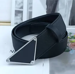 Nowe luksusowe pasy projektantów dla mężczyzn Masowe Męskie skórzane klasyczne dżinsy Pasek Czarny Przypadkowy Pasek Szerokość 3,8 cm Trójkąt litery z pudełkiem YD007
