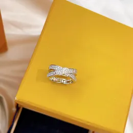 LW diamond rings for women 925 silver rings Platinum plating designer Inlaid zircon luxury brand designer couple classic style wedding gift for girlfriend 005