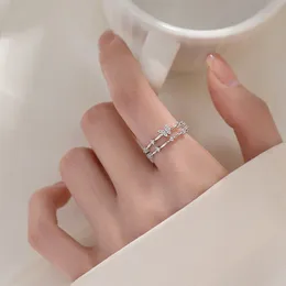 10 anelli di apertura ridimensionabili femminili a farfalla carina lucida a doppio strato per regali accessori quotidiani femminili