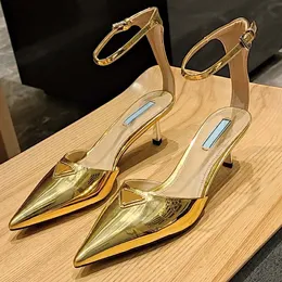 Luxus Designer Gold Serie Damenschuhe Flache Hausschuhe Strand Klassische flache Flops Sommer Dame Echtleder Schuhe Mode Damenschuhe Größe 35-41