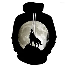 Men's Hoodies Domineering Lion Boys 3D Digital Printing Wolf And Jacket Big Size Casual Kids Sweater 5-14 Years Kid Clothes