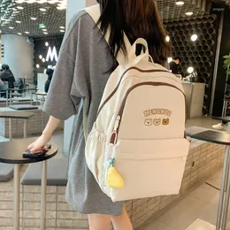Backpack Nylon Impermeável cor sólida Mulheres mochilas de estilos de estilo coreano Harajuku Bolsas de ombros