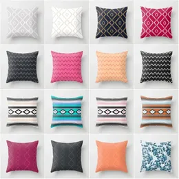 Kudde Xunyu Geometric Cover Polyester Pillow Case Home Decoration soffa Fall 45x45cm YL018
