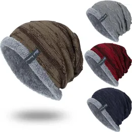 Berets Winter Hat Men Beanies For Caps Fluffy Thick Kalpak Outdoor Warm Male Mens Unisex Skullies Bonnet Homme Hiver