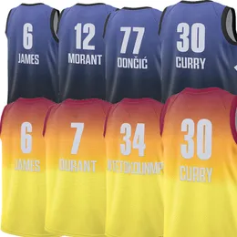 2023 All-Star Basketball Jerseys Embiid Antetokounmpo Stephen Curry Lillard Tatum Ja Morant Luka Doncic Kyrie Irving Kevin Durant Mitchell Harden James Markkanen