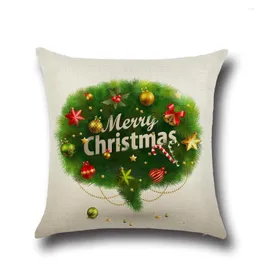 Pillow Marry Christmas Series S Cotton Linen Home Decor Sofa Office Nap Cover Car Seat Pillowcase For Gifts