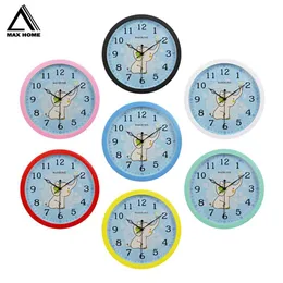 Väggklockor Creative Mute Cartoon Children's Clock 12 tum ABS Plast 30 cm hängande dekoration gratis stans