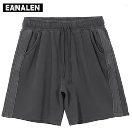 Mäns shorts harajuku vintage maskulina bermuda sömmar avslappnad sommar gotisk gata rap super enkel löpning basket mäns