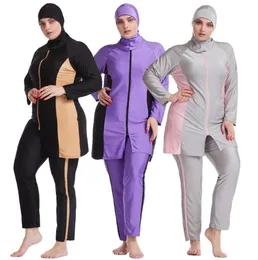 Muslim Swimwear Hijab Muslimah Isl￢mico Tapote Compra Completa Zipper Burkini Plus Size39733799860274