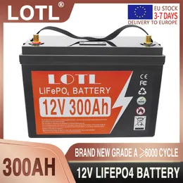 celle 12V 300Ah LiFePO4 200Ah 100Ah batteria al litio ferro fosfato cicli incorporati BMS 6000 per camper carrello da golf stoccaggio solare