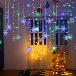 Strings Curtain Lamp Soft Lighting Energy-saving Decorative Christmas Snowflake Icicle Lights LED String Light Outdoor Decoration