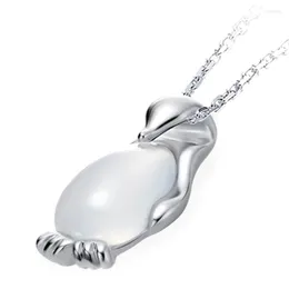 Collane con ciondolo Penguin White Opal Collana Accessori Ciondolo carino|Pendenti Uomo Donna Gioielli Regalo