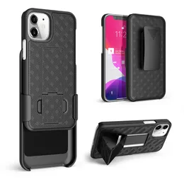 Kup iPhone Shell Defender Kickstand Case z klipsem sprężynowym dla iPhone'a 11 12 13 14 15 Pro Max wytrzymałą hybrydową osłonę ochronną