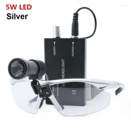 헤드 램프 고품질 3/5W LED 헤드 라이트 헤드 램프 치과 용 Sugical Ent가있는 안경 필터 내용.