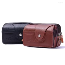 Marsupi PU Vintage Pack Multi-funzione Phone Coin Bag Unisex The Belt Outdoor Piccolo Portafoglio Uomo Donna Bolsa