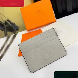 Luxury Designer Väskor Byt Purse Card Pack Handväska Ko Skin Litchi Grain Piece Ultra-tunn certifikatlagring Noll plånbok Original Foreign Factory Direct Sale