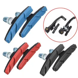 1Pairs Durable Bicycle Silent Brake Pads Cycling V Brake Holder Pads Shoes Blocks Rubber Pad For Long-lasting Performance Good